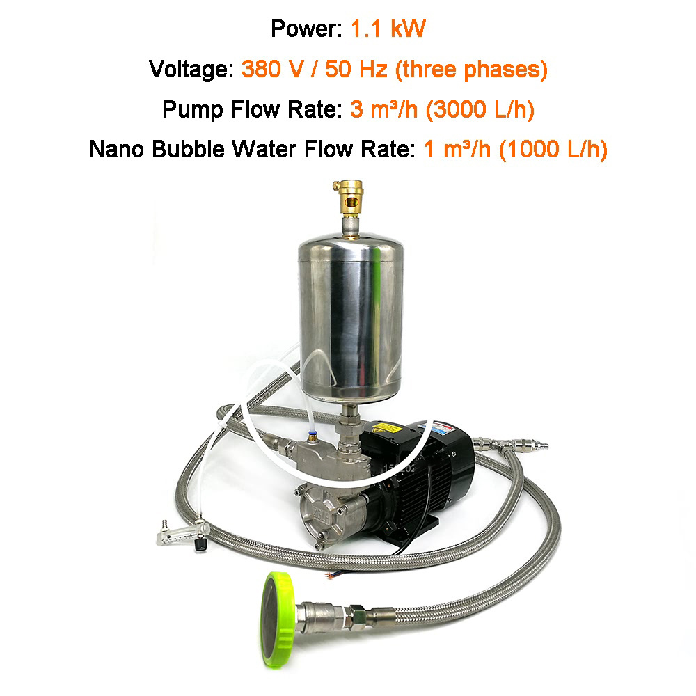 Ozone nozzle gas liquid mixing micro water treatment nano bubble generator pump