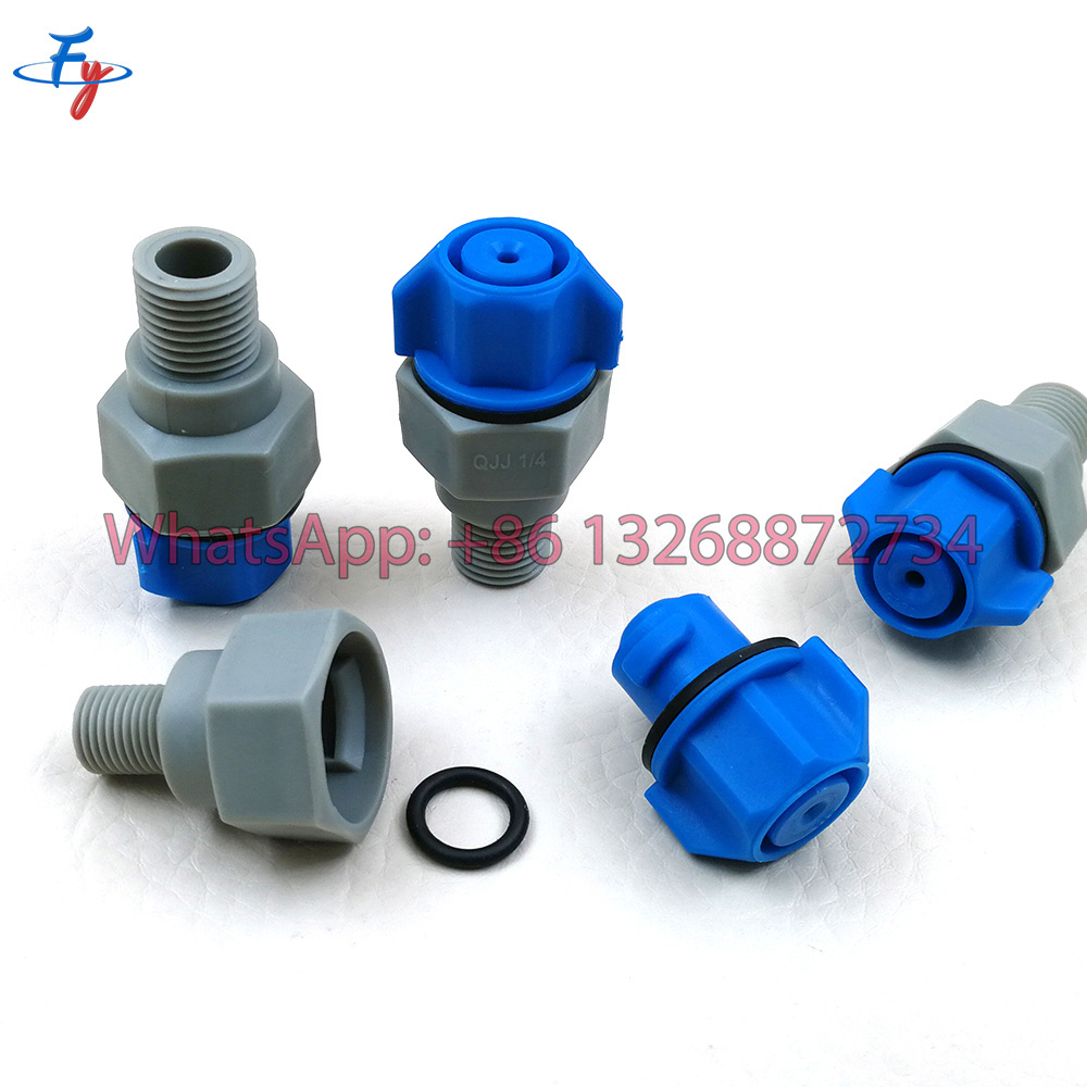 FY Hollow Full Cone Water Spray Nozzle, Quick Release Water Jet Nozzle, Plastic Quick Release PCB Etcher Nozzle