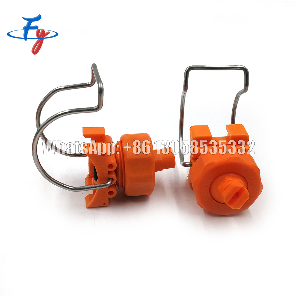 FY factory supply manufacturer sales 19966/26988 series adjustable ball single clamp Clip eyelet on Flat Fan Full Cone nozzle