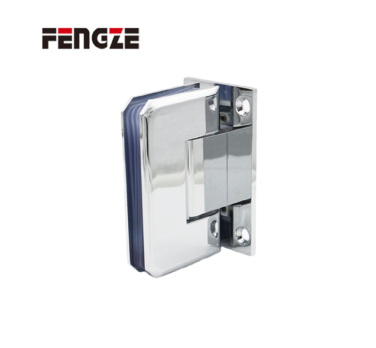 FENGZE Adjustable Wall Mount 90 Degree Shower Door Hinges Automatic Hydraulic Closing Hinge Glass Sliding Door Hardware