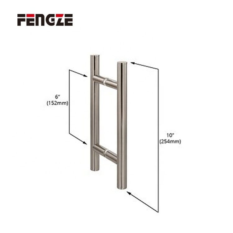 High Quality Window Furniture Handles Square Glass Brass Door Handle Wholesale Stainless Steel Glass Shower Sliding Door Handle