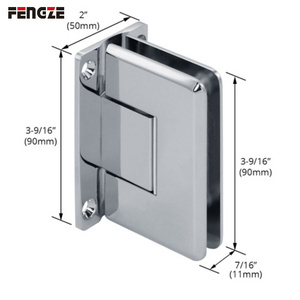 FENGZE Adjustable Wall Mount 90 Degree Shower Door Hinges Automatic Hydraulic Closing Hinge Glass Sliding Door Hardware