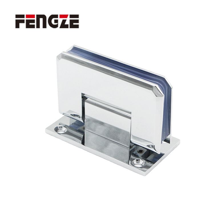 FENGZE Adjustable Wall Mount 90 Degree Shower Door Hinges Automatic Hydraulic Closing Hinge Glass Sliding Door Hardware