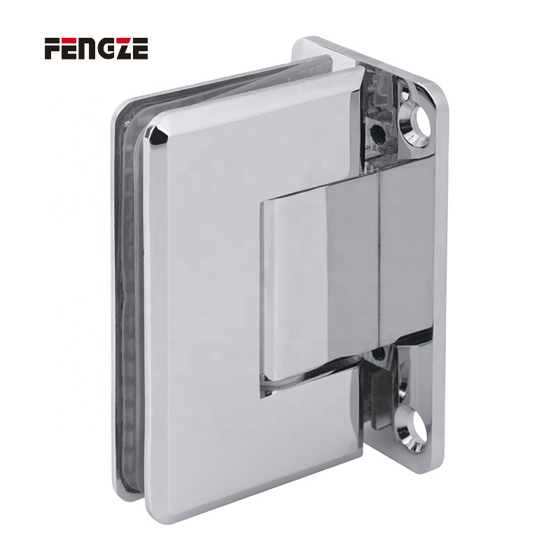 FENGZE Adjustable Wall Mount 90 Degree Shower Door Hinges Automatic Hydraulic Closing Hinge Glass Sliding Door Hardware