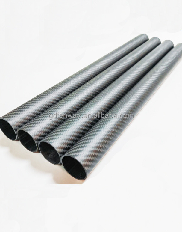 High strength light weight oval carbon fiber tube carbon fiber tube hex connector with screw thread carbon fiber tube