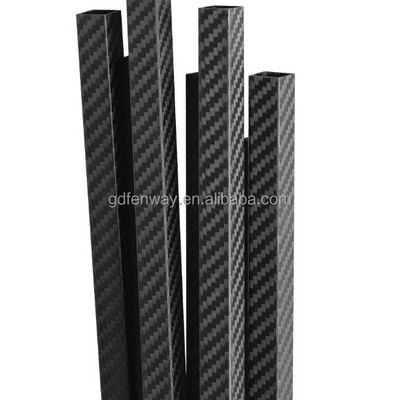 High strength light weight oval carbon fiber tube carbon fiber tube hex connector with screw thread carbon fiber tube