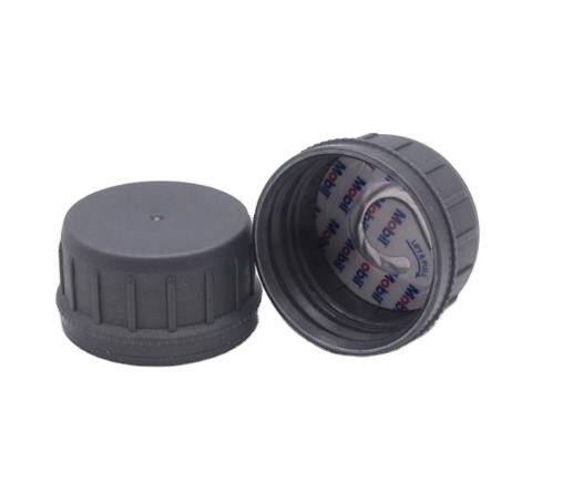 PP screw cap for lubricant oil bottle with induction aluminum paper seal with CE certificate factory price