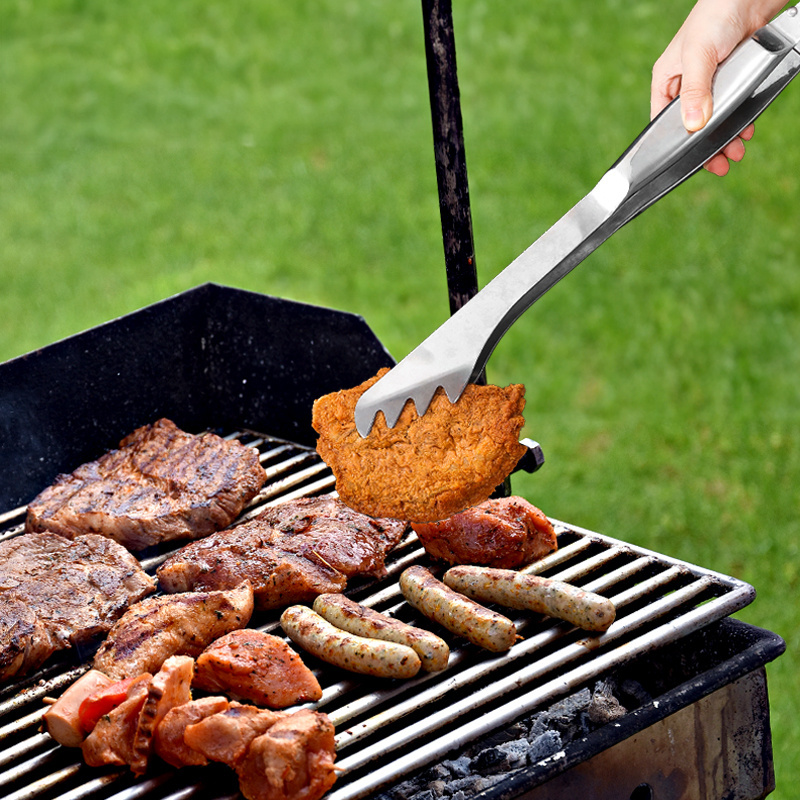 Heavy duty 3 piece stainless steel barbecue bbq tool set bbq grilling tools