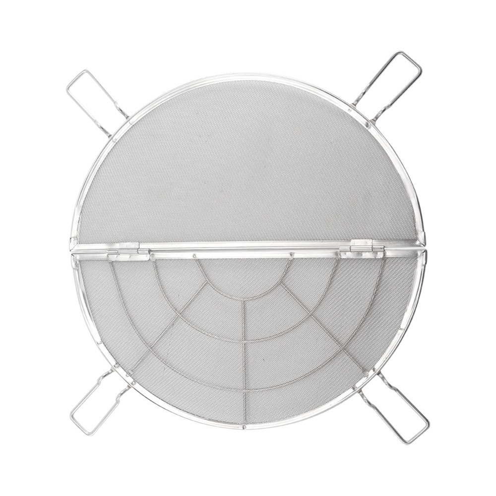 430 stainless steel foldable Metal steel fine mesh strainer skimmer for kitchen