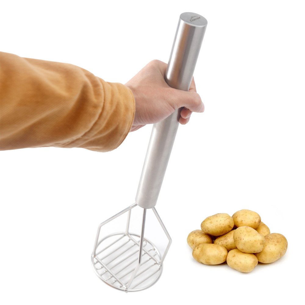 Kitchen gadgets stainless steel manual potato press potato ricer meat potato masher for food