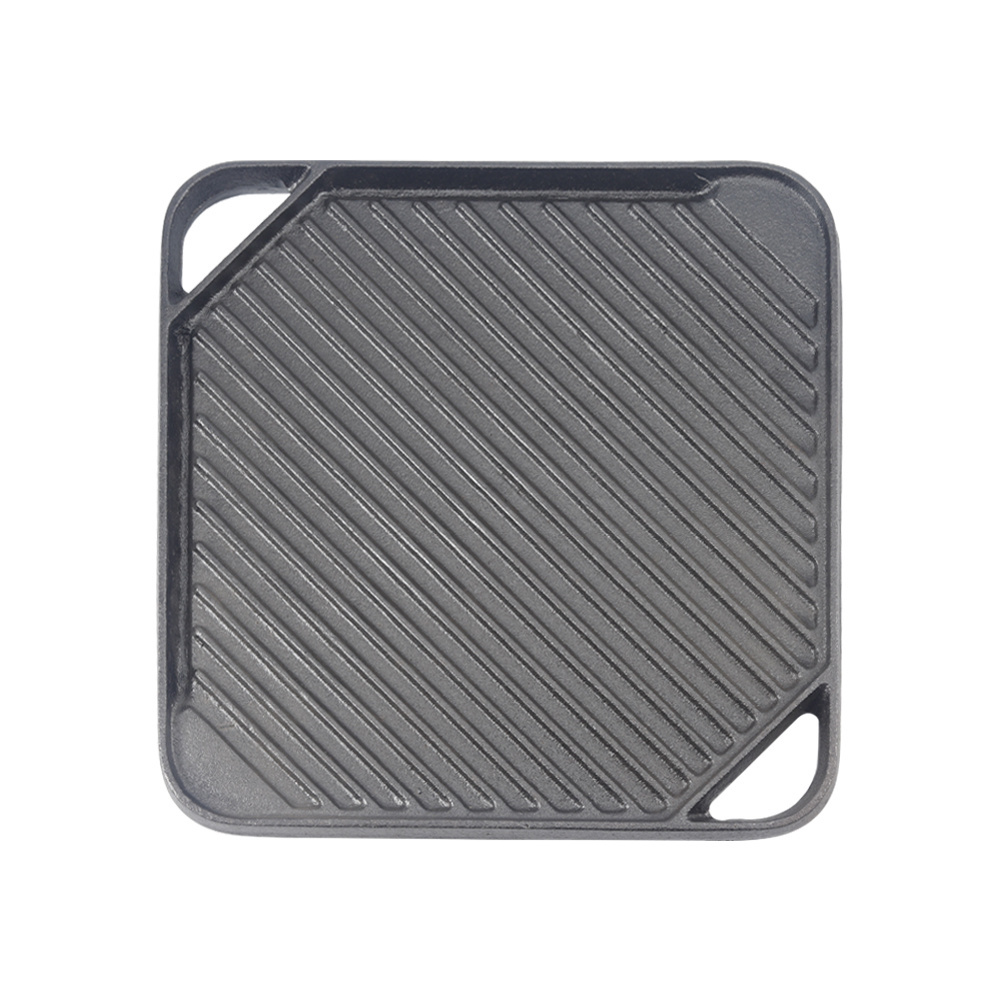 Heavy Duty Roasting Bbq Grill Griddle square Flat Griddle pan grill plate for Gas Stove Cast Iron fry Pan