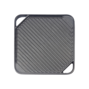 Heavy Duty Roasting Bbq Grill Griddle square Flat Griddle pan grill plate for Gas Stove Cast Iron fry Pan