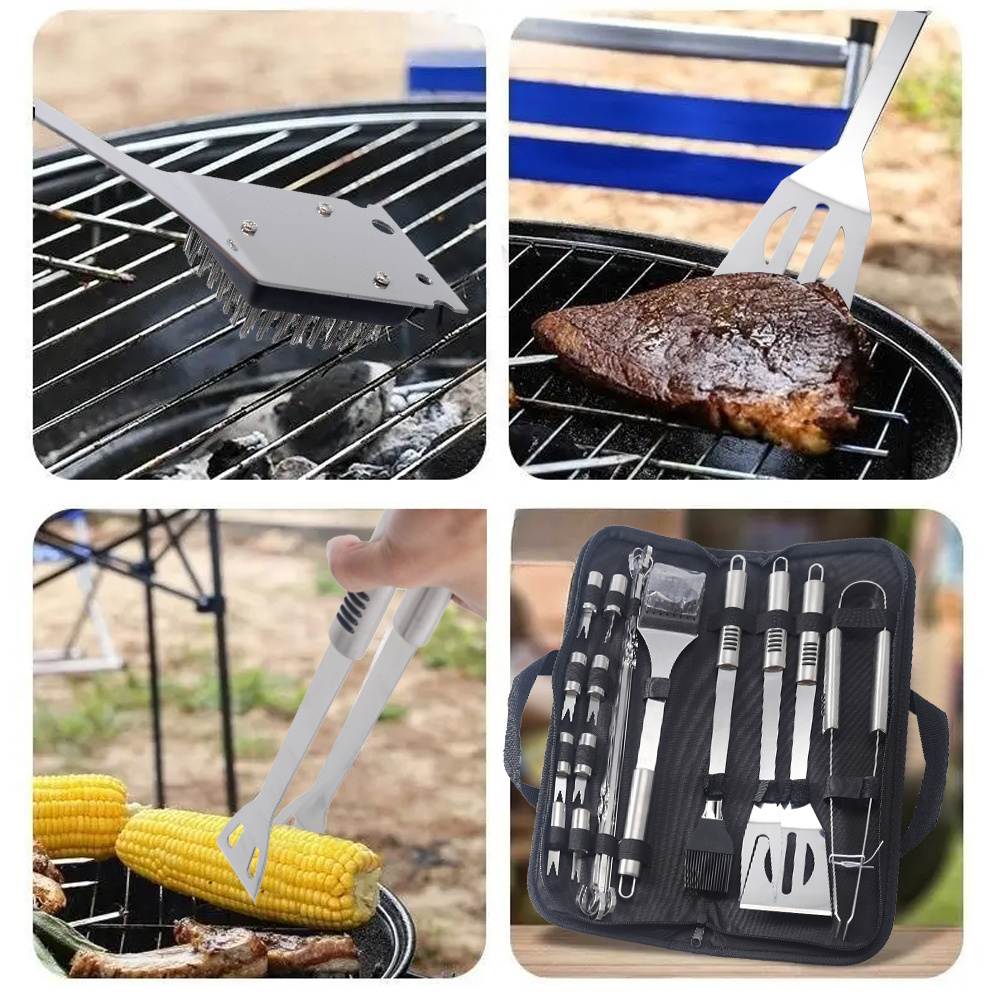 wholesale outdoor grill accessories stainless steel bbq grill tool set bbq set barbecue tools