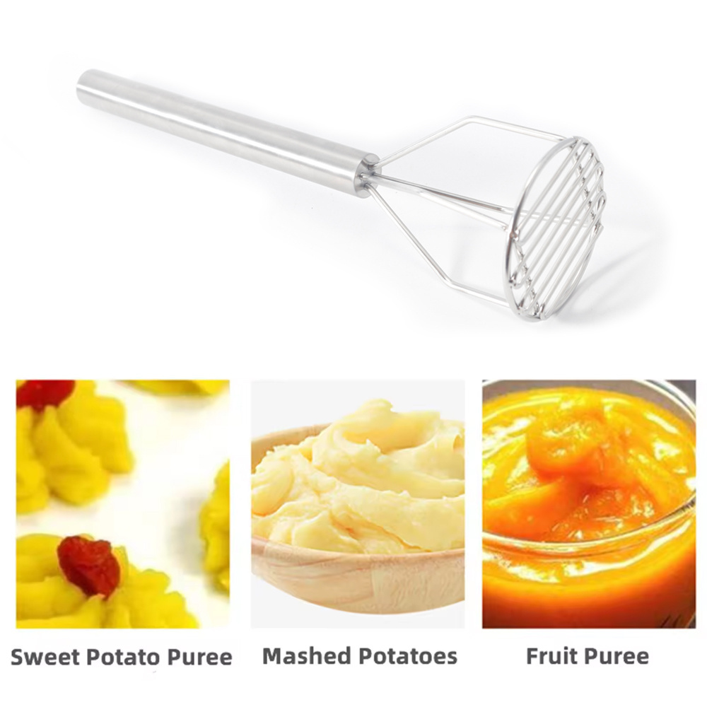 Kitchen gadgets stainless steel manual potato press potato ricer meat potato masher for food