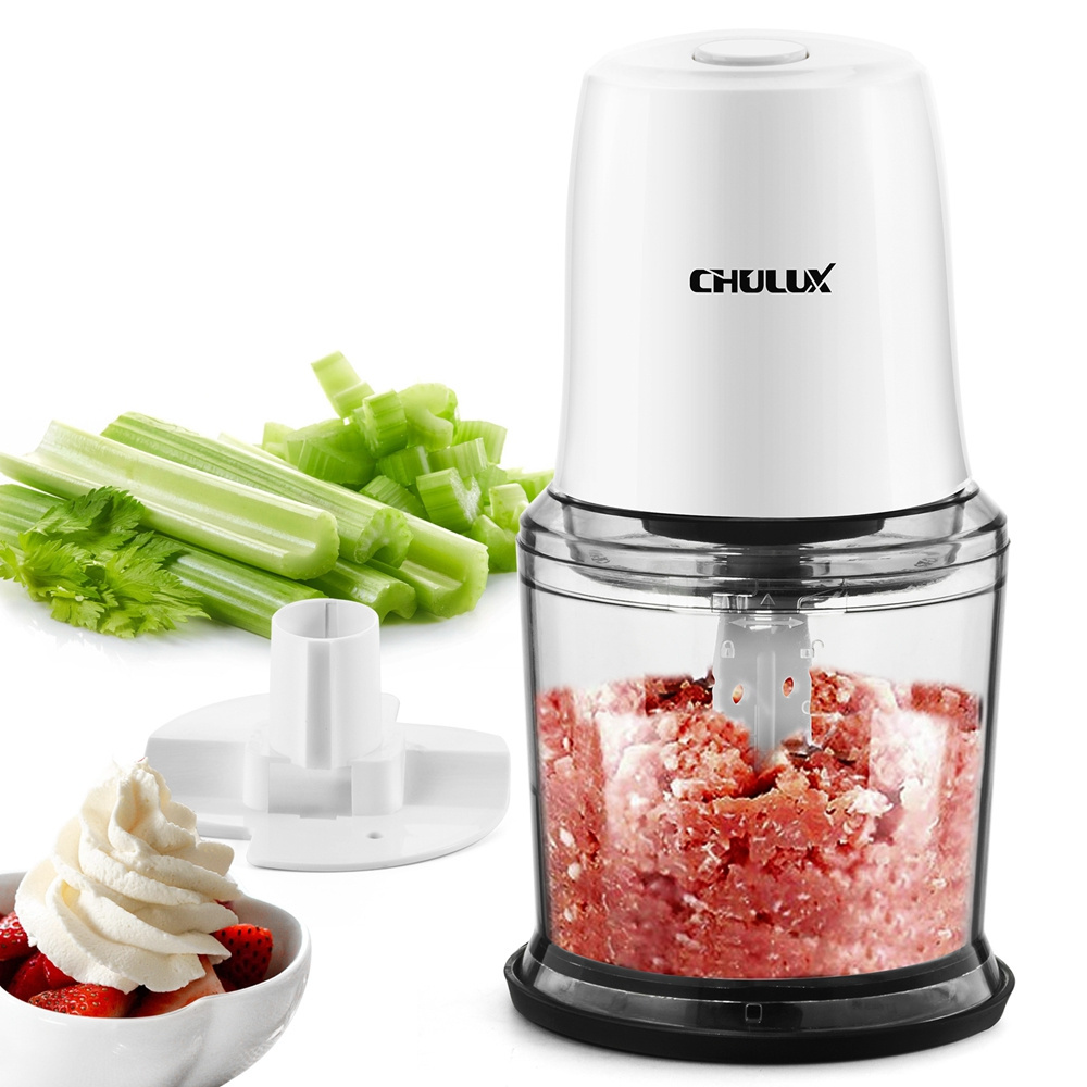 Chulux Food Processor Small Electric Food Chopper for Vegetables Meat Fruits, Nuts 2 Speed Mini Food Processor With Sharp Blades