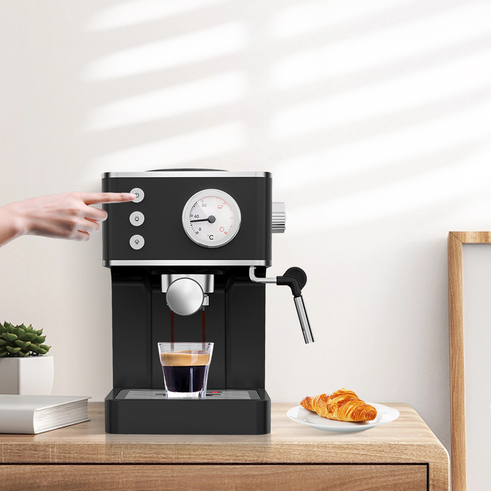 20-bar Espresso Coffee Machine with a 2-in-1 Coffee Maker and Milk  frother