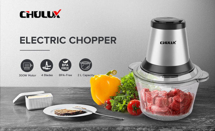 Electric multi purpose multifunction mini stainless steel yam pounder kitchen chopper machine food processor with meat grinder