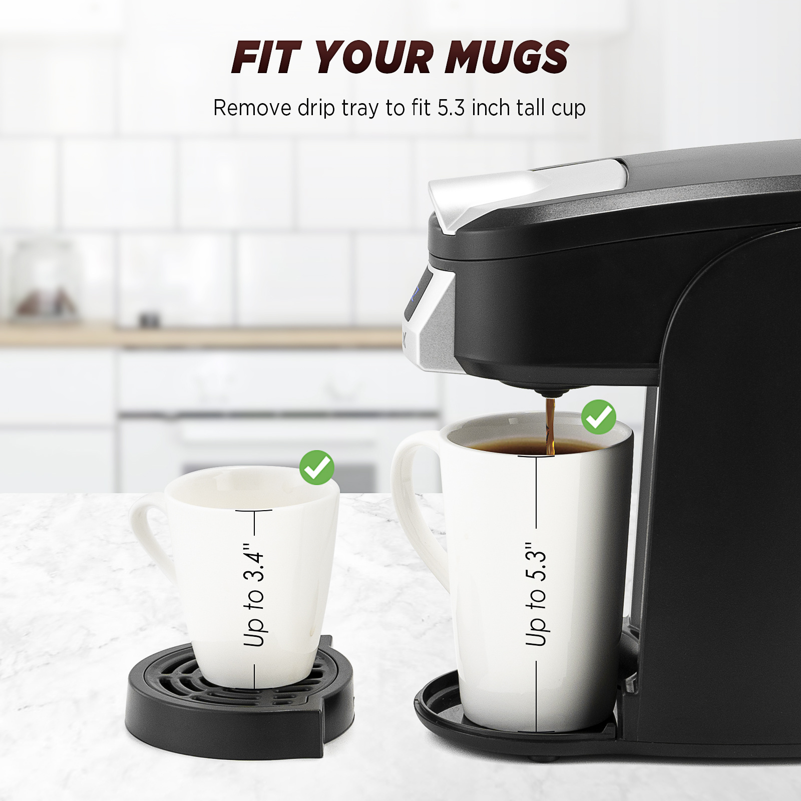 Chulux Hot Selling 3.5 Bar  Small Spaces Single Cup Coffee Machine Portable K-Cup Coffee Maker