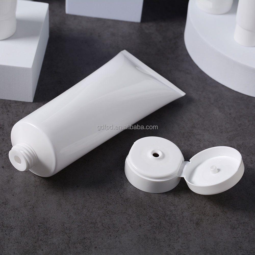 5ml 15ml 30ml 60ml 100ml Empty White Round Cosmetic Squeeze Soft Plastic Pe Tube Container Packaging for sample