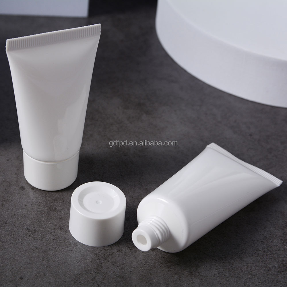 5ml 15ml 30ml 60ml 100ml Empty White Round Cosmetic Squeeze Soft Plastic Pe Tube Container Packaging for sample