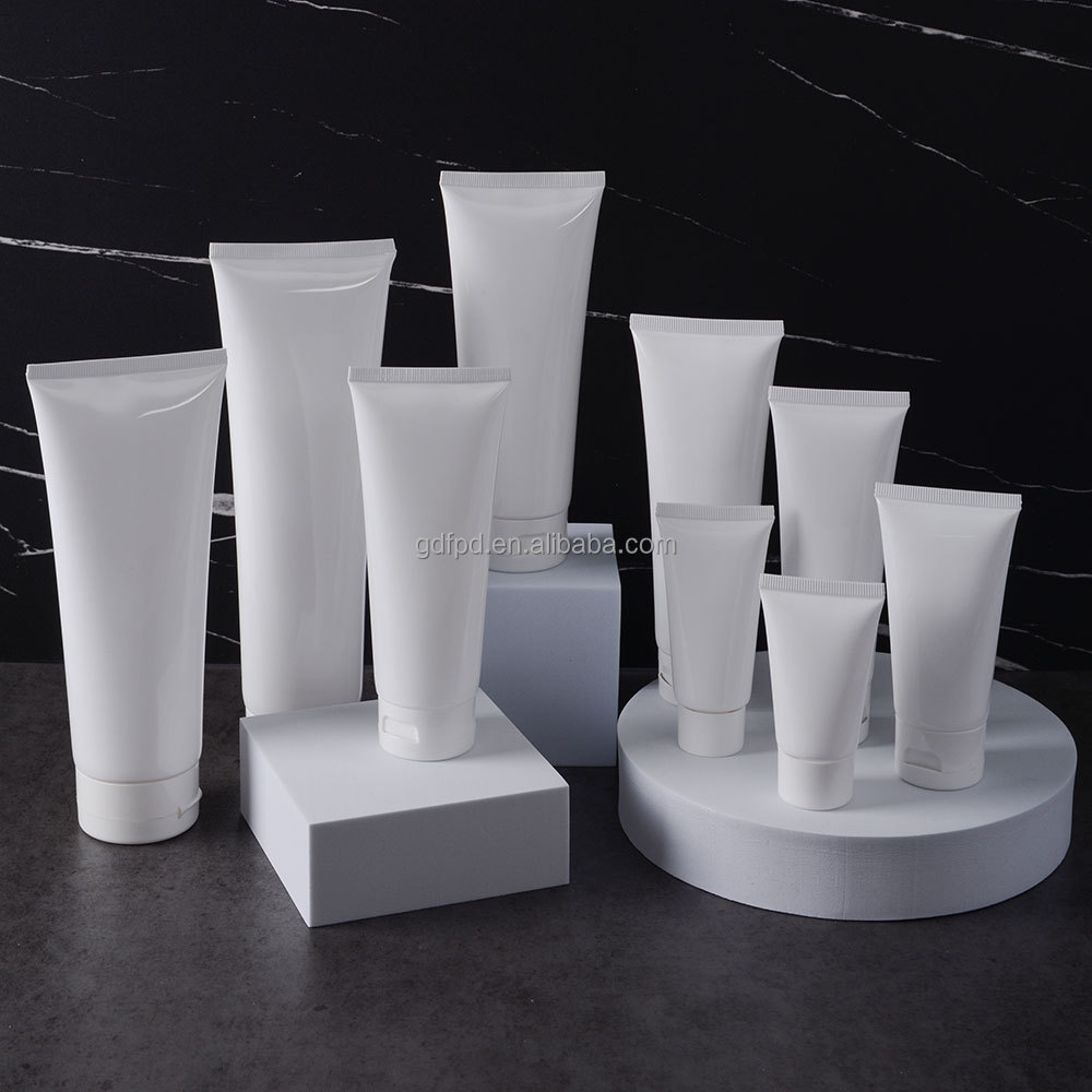 5ml 15ml 30ml 60ml 100ml Empty White Round Cosmetic Squeeze Soft Plastic Pe Tube Container Packaging for sample