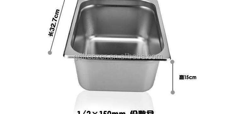 3L/5L/7L Stainless Steel Pan/ Ice cream container for Gelato Display freezer