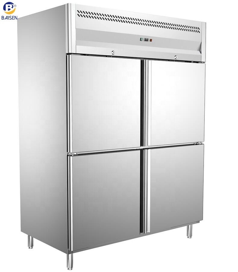 Commercial stainless steel upright chiller Hotel Kitchen Equipment Refrigerator Freezer