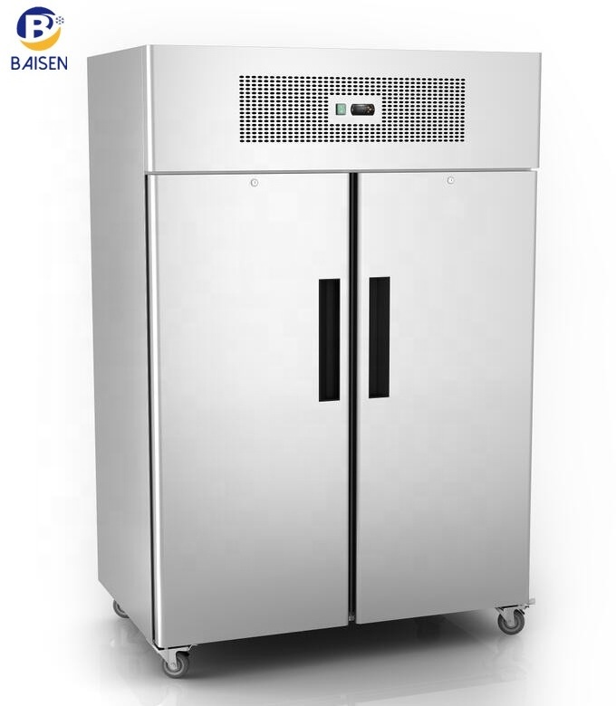 Restaurant fridge Hotel Kitchen stainless steel French door bottom freezer refrigerator