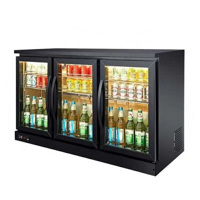 Glass Triple door back bar cooler/underconter bottle cooler /beer fridge