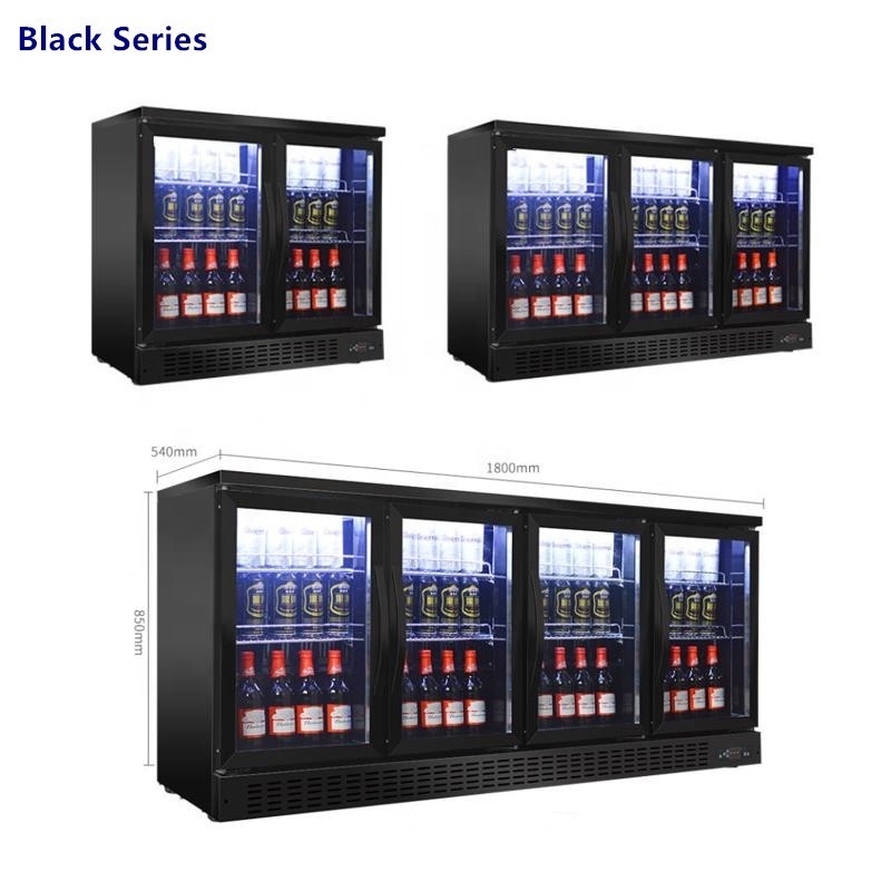 Glass Triple door back bar cooler/underconter bottle cooler /beer fridge