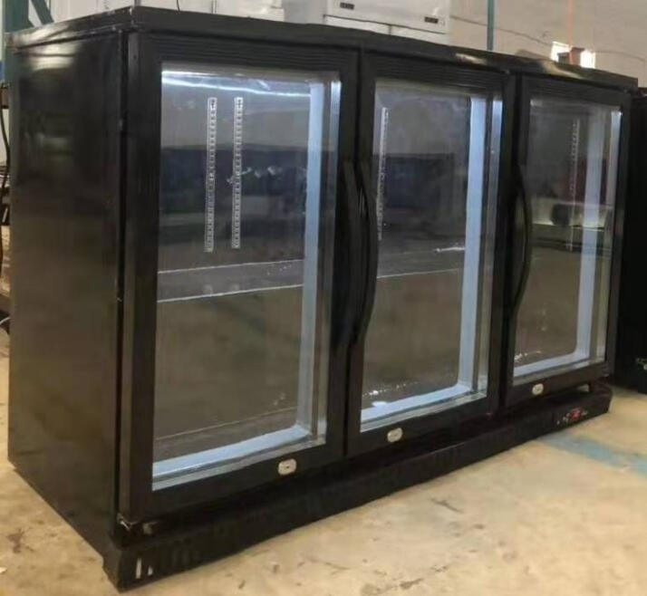 Glass Triple door back bar cooler/underconter bottle cooler /beer fridge