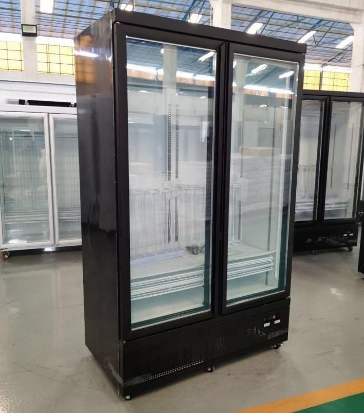 Commercial stand display freezer / Supermarket Glass doors vertical freezer