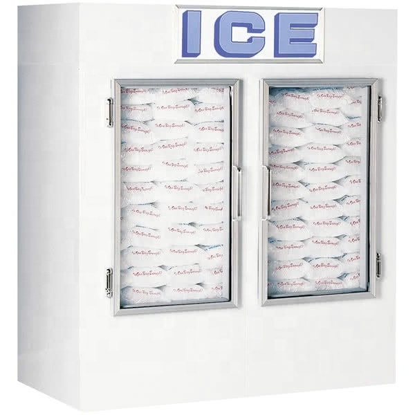 Double glass door ice storage freezer / Indoor use Ice merchandiser