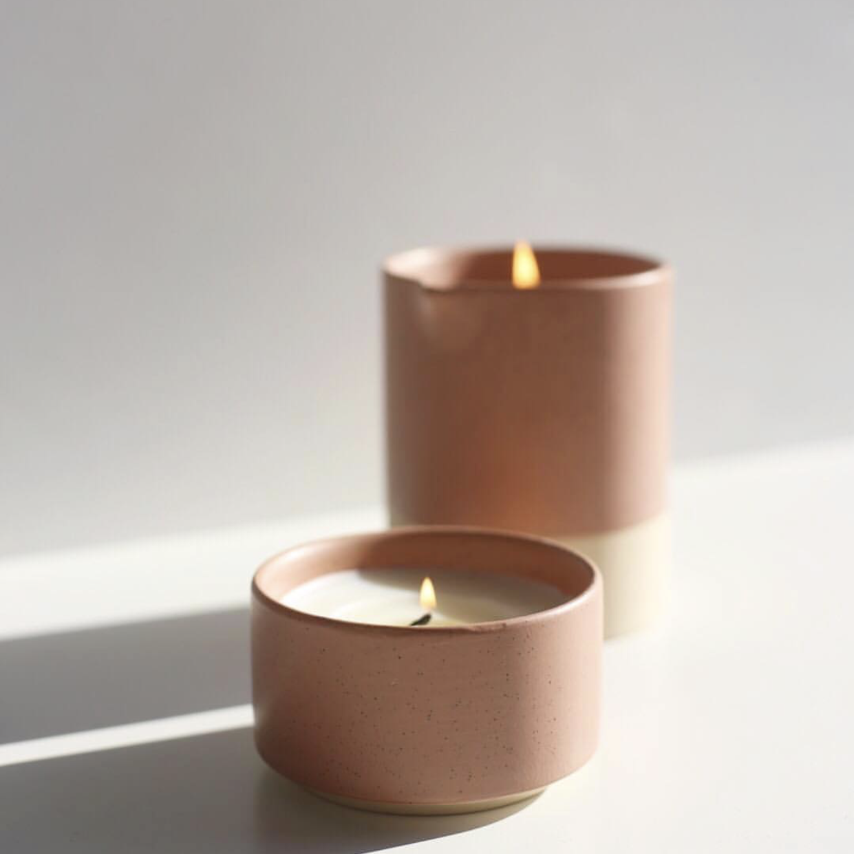 New arrival home decor custom matte concrete candle bowl wholesale cement candle vessel jars