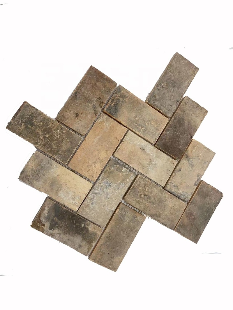 Factory sale chinese old house style tile mosaic tile handmade brick making machine decorative for home and hotel wall tile