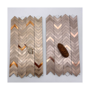 Factory price herringbone mosaic mirror peel and stick tile bedroom