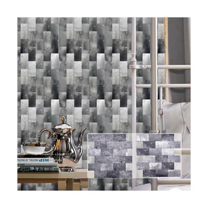 Factory price pvc stock on wall metal mosaic peel and stick backsplash tiles for wall