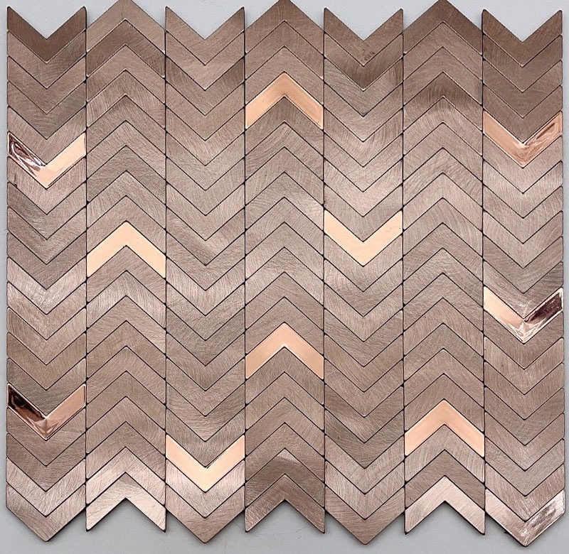 Factory price herringbone mosaic mirror peel and stick tile bedroom