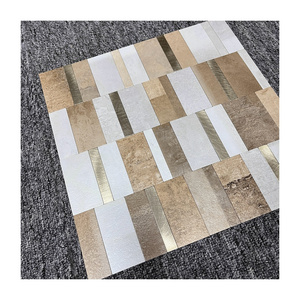 Marble grain self Adhesive metal Mosaic Wall Kitchen Backsplash Peel and Stick Backsplash Mosaic Tile PVC Waterproof