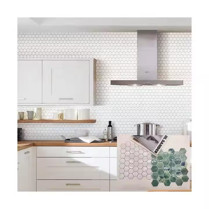 Pvc Peel and Stick Backsplash Smart Tiles Sticker for Kitchen Bathroom Wall Tile Stick