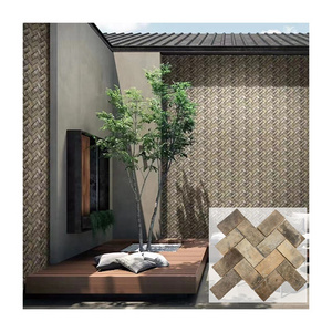 Factory sale chinese old house style tile mosaic tile handmade brick making machine decorative for home and hotel wall tile