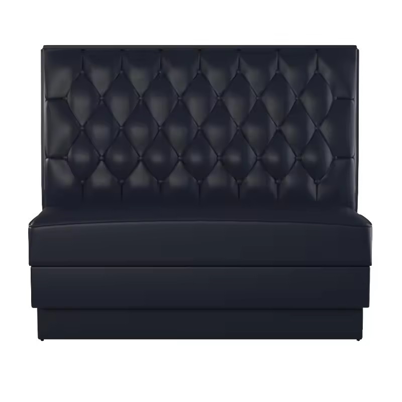 Custom Restaurant Fast Food Coffee Cafe Booths Sofa Modern Black Nightclub Club Commercial Furniture Leather Booth Seating