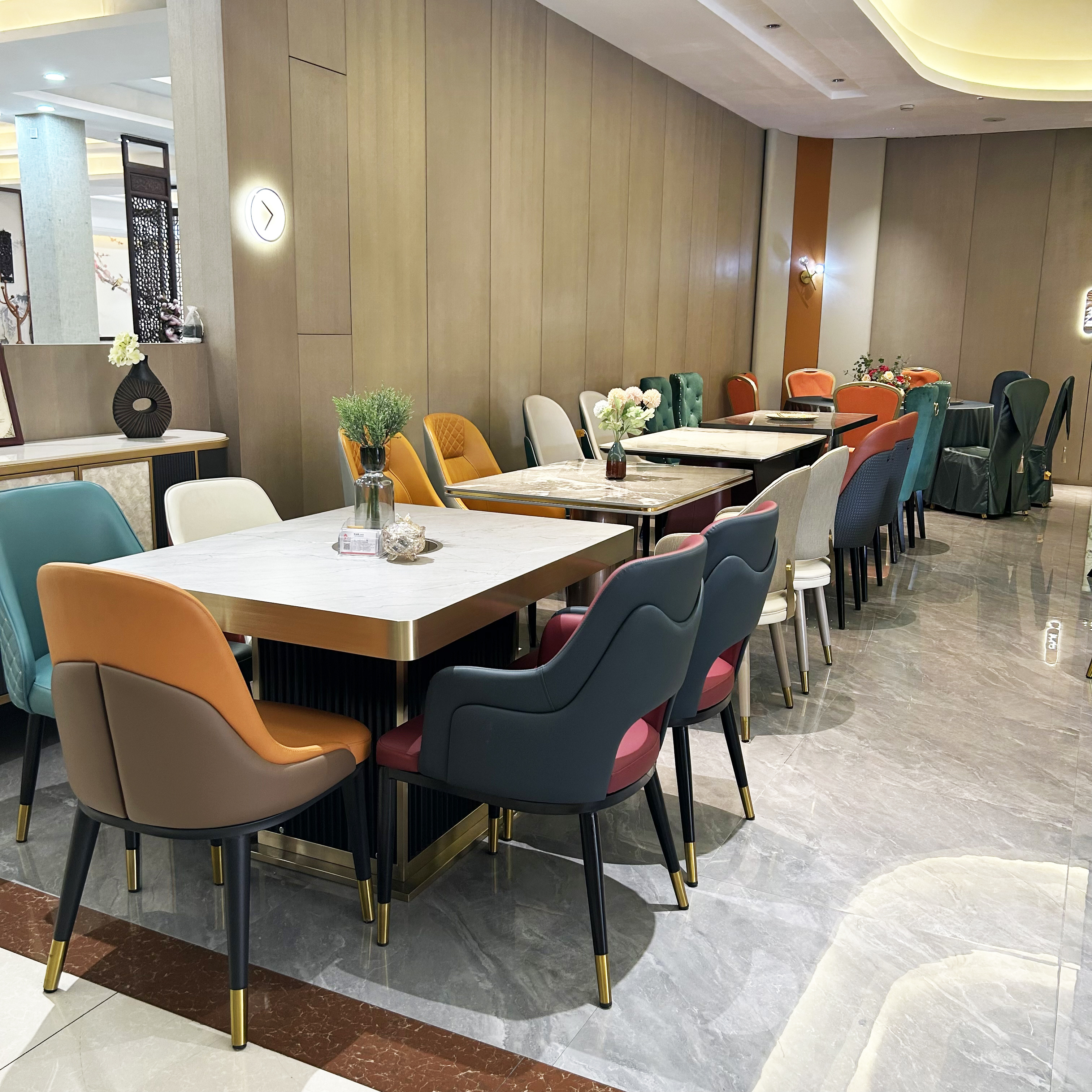 Nordic Modern Home Furniture Dinning Room Table Set Square Round Marble Dining Restaurant Table and Chairs Furniture