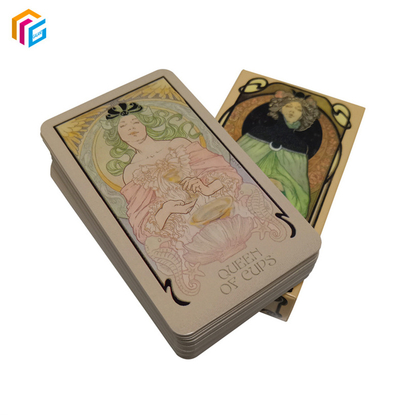 Customized Tarot Card Printing Cute Unique Wheel Of Fortune Mysteries Psychic Tarot Cards and Oracle Deck with 78 Cards