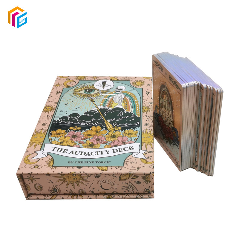 Wholesale In Stock Indoor Board Game Divination 78 Paper Tarot Cards Deck with Guidebook Carta De tarot