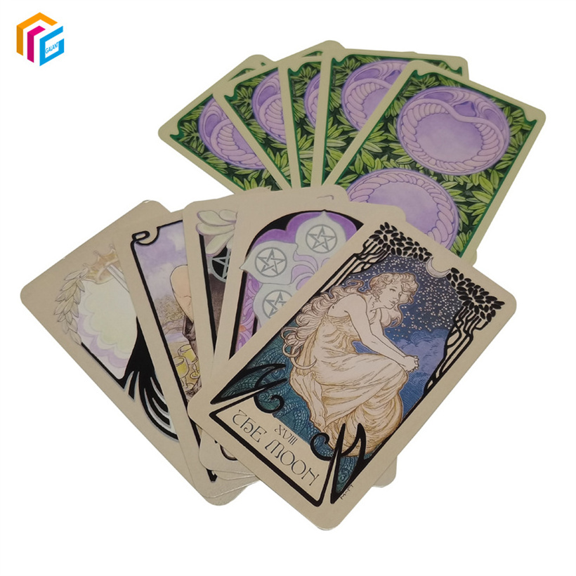 Customized Tarot Card Printing Cute Unique Wheel Of Fortune Mysteries Psychic Tarot Cards and Oracle Deck with 78 Cards