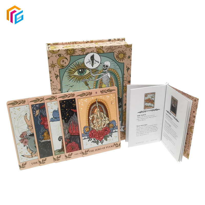 Wholesale In Stock Indoor Board Game Divination 78 Paper Tarot Cards Deck with Guidebook Carta De tarot