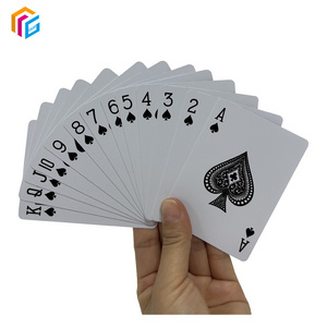 Full Color Cheap Custom Advertising Texture Paper Card Game Poker Set Round Corner Sublimation Logo Playing Card