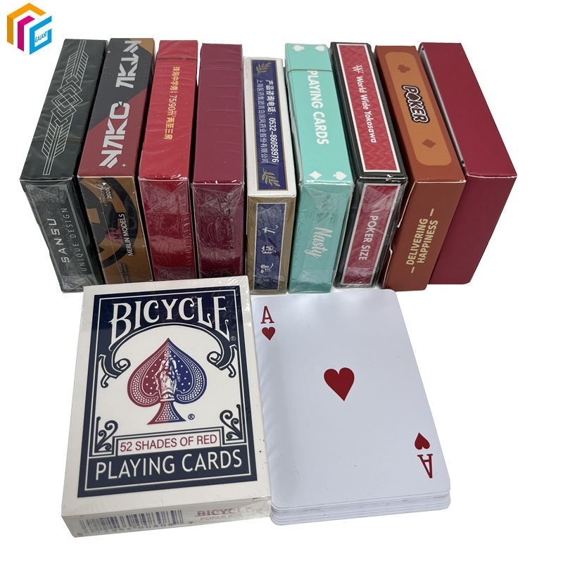 Factory Print Poker cards Deck Manufacturer Adult Blank Casino Black Logo Custom Playing waterproof  Poker Cards