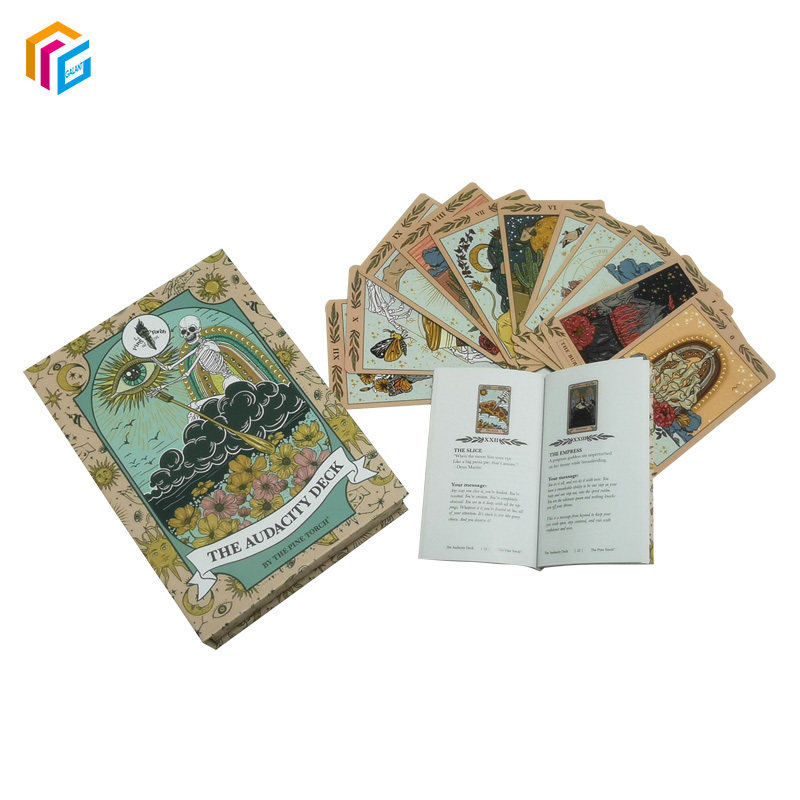 Wholesale In Stock Indoor Board Game Divination 78 Paper Tarot Cards Deck with Guidebook Carta De tarot